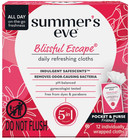 Summer s Eve Blissful Escape Feminine Wipes Ph Balanced Odor Control 12 Count