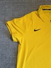 Size Xl - Men   s Nike Court 1 4 Zip Tennis Polo Shirt Slim Fit Yellow Hq0792-728