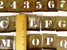 Antique Brass Stencils 1  Letters And Numbers 37 Pieces