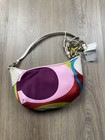 Brand New Coach Multicolor Signature Satin Hobo Bag Shoulder Tote Purse Handbag