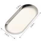 1pcs Manicure Tools Storage Tray  Oval Stainless Steel Storage Dish Nail Art