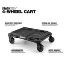 Toughbuilt 4-wheel Cart  Rolling Dolly For Stacktech Tool Boxes   Organizers