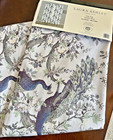 Laura Ashley Window Curtains Peacock Navy Blue 2 Two Panels 38 X 84 New