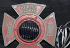 Vintage Fire Department Member Badge Window Light  auto Medallion Pelham Ny Rare