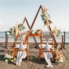 2 Pack Triangle Wooden Wedding Arch Oversized Ceremony Archway Backdrop Frame