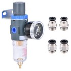 1 4 Inch Npt Air Filter Pressure Regulator  Water-trap Air Tool Compressor Fi   