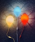 Lot Of 3 Ikea Dromminge Balloon Child Wall Lamps Lights Red Yellow Blue