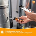Testo 405i Wireless Hot-wire Anemometer For Air Velocity  In-duct Airflow