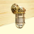 Marine Bulkhead Light Nautical Brass Vintage Antique Solid Wall Decor