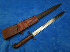 Original Vintage Swedish M1914 Mauser Rifle Bayonet And Scabbard With Frog