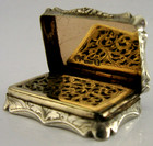 Rare Antique Nathaniel Mills Victorian Sterling Silver Vinaigrette Box 1850