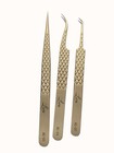 Fibet Tip Eyelash Extension Tweezers  Set Of 3