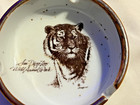 Vintage San Diego Zoo Wild Animal Park Cat Souvenir Ashtray Speckled Tiger