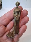 Fritz Bermann Bronze Victorian Woman Figure Austrian Vienna Fbw Gorgeous   