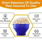 Silicone Maker Microwave Popcorn Collapsible Bowl Heat Resistant Black