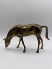 Vintage Pair Of Solid Brass Horse Figurine Stallion Statue Mcm