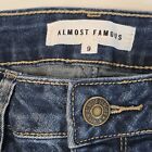 Almost Famous Bell Bottom Flare Jeans Sz 9  Dark med Wash High Rise r6 