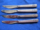 British Airways Concorde Airplane Four  4  First Cutlery Knives Crown In C Rare