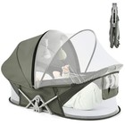 Portable Baby Bassinet Travel Bed - Lightweight Foldable Crib With Mosquito Net