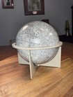     vtg Replogle the Moon 6  Lunar Map Globe Space Tin Litho Sphere W  Stand     
