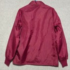 Sears Vintage Coaches Jacket Mens M Burgundy Nylon Faux Fur Lined Snap 87009