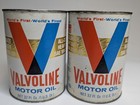 X3 Lot Vtg Valvoline Motor Oil Quart Cans 10w 20w 40w Empty Cardboard Auto F7