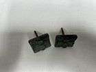 2  Vintage Antique Cast Solid Brass Decorative Flower Tacks Pins Inserts  a6 