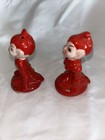 Vintage    Devilish Christmas Pixie Elf   Salt   Pepper Shakers