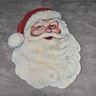 Beistle Christmas Santa Clause Face Cut Out Vtg 1970s  perfect Condition  16x12 