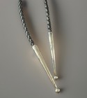 Vintage Navajo Sterling Silver Turquoise Bolo Tie Hand Stamped Southwestern 38   