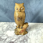 Cast Iron  be Wise Owl  Still Bank Made By A c  Williams Gold 1910s