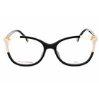 Carolina Herrera Women s Eyeglasses Black Ivory Cat Eye Frame Her 0113 g 9ht