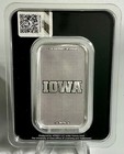University Of Iowa 1 Oz  999 Fine Silver Bar  in Tep  Free Ship          