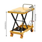 Sbpkmarsct Hydraulic Lift Table 500lbs Single Scissor With 4 Locking Wheels