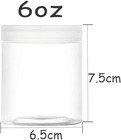 15 Pack 6oz Clear Plastic Jars Wide-mouth Storage Containers refillable Empty Co