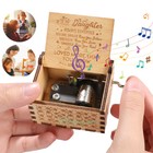 Wooden Music Box Mom dad To Daughter You Are My Sunshine Engraved Toy Kids Gift