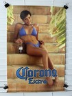 Vintage 2003 Corona Extra Sexy Blue Bikini Beer Poster 27    X 18   