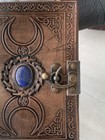 Handmade Leather Journal With Blue Stone     Vintage Celtic Diary Notebook Gift
