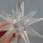 Vintage Set 3 Lucite Acrylic Starburst Candle Holders Or Ornaments Mid Century 