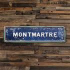 Montmartre Paris Metal Street Sign 16x4 Vintage French Aluminum Wall Decor