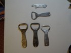 5 Vtg Metal Beer Bottle Opener Openers Lot Glueks Pabst Old Style Lager Miller