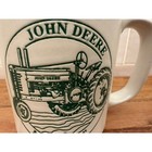 John Deere Model B Tractor Coffee Mug Vintage History White Green Ceramic