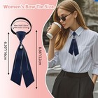 Bow Ties For Women  Adjustable Womens Tie With Artificial Pearl For School Blue