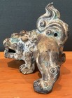 Vintage Chinese Cast Iron Fu Foo Dog Guardian Lion Door Stop 6 1 2   