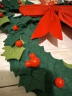 New Disney Parks Mickey Icon Felt Holiday Christmas Wreath With Red Bow