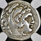 Alexander The Great 336bc-323bc Silver Drachm Ngc Graded Kingdom Macedon Greek