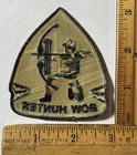 Vintage Bow Hunter Iron On Embroidered Patch Camouflage Camo Deer Archery Nos