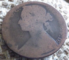 1875h Victorian One Penny Coin Queen Victoria Vc1618 -        - Very Low Mintage