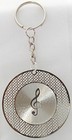 G-clef W record Laser Cutting Key Chain 1 75   gold silver 