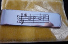 Vintage Designed By Tony Bennett Tie Clasp Musical Notes On It Rare Memorabelia